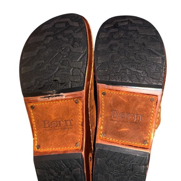 Born Bailie Clog Closed Brown Leather Suede WOMENS US 8 / EU 39‎ PRE-OWNED BROWN - Picture 13 of 16